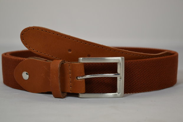 Elastische riem Cognac