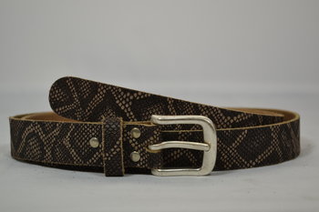 Zwart riem 3 cm - 3038 slangenprint