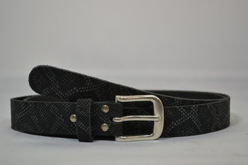 Grijze riem 3 cm - 3038 slangenprint